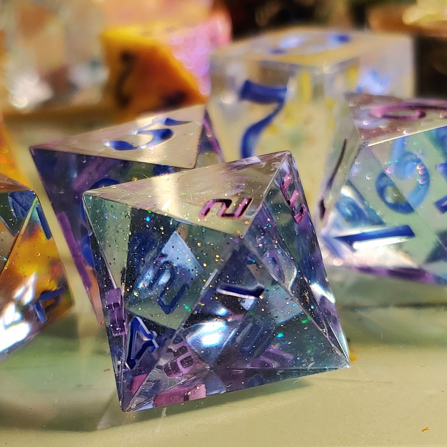 Crystalline Holographic Void D8 Dice (Set of 6) - Image 3