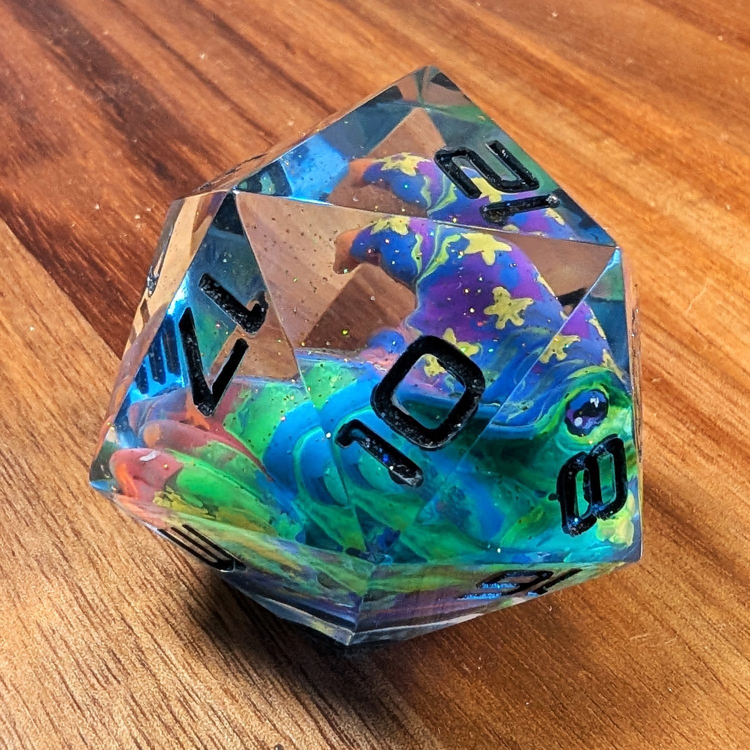 Psychedelic Wizardly Frog Chonky D20