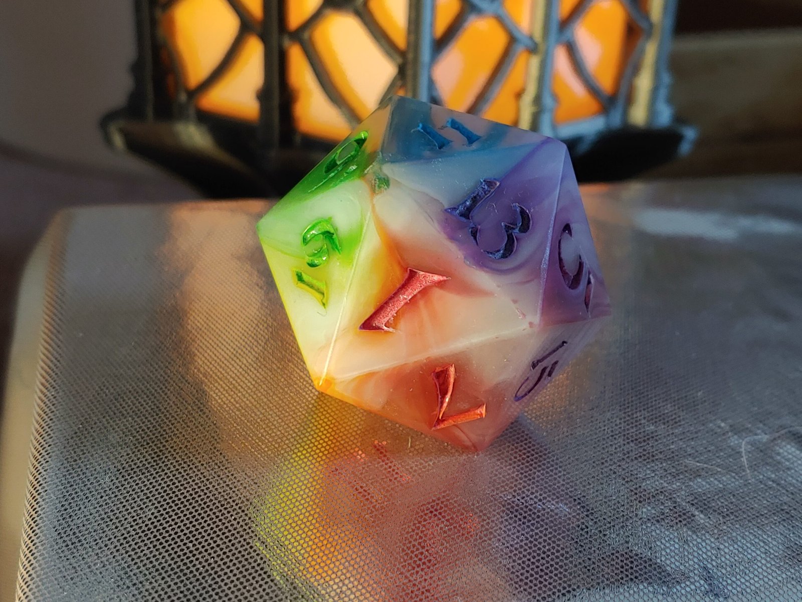 Water Colour Rainbow Chonky D20 hover
