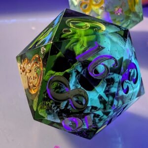 Acid Green Skull Chonky D20